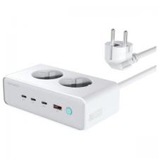 Prize smart WiFi, Prelungitor pentru interior 4smarts, 2 prize, 1xUSB-A, 4xUSB-C, 4000W, 3A, Alb, lerato.ro