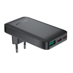 Incarcator retea Acefast A100, 65W, 3A, 2xUSB-C, 1xUSB-A, Negru