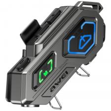 Interfoane moto, Intercom motocicleta AWEI VS-6, ENC, Bluetooth 5.4, 1000mAh, Autonomie 60h, USB-C, Gri, lerato.ro