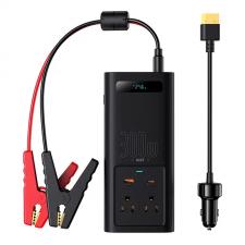 Accesorii electronice auto, Invertor electric auto Baseus IGBT, 300W, 24V CN/EU, 2x AC, USB/USB-C, Negru, lerato.ro