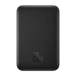 Baterie externa portabila Baseus Magnetic Mini, 6000 mAh, USB-C, 20W, Wireless 15W, Cablu USB-C inclus, Negru
