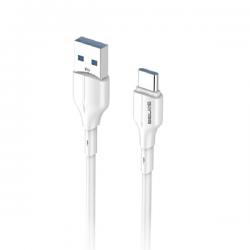 Cablu pentru incarcare si transfer de date Beline BLNCWC01, USB-A la USB-C, 25W, 1m, Alb