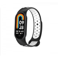 Accesorii Xiaomi Band, Curea din silicon Beline Design compatibila cu Xiaomi Mi Band 10/9/8, Negru / Alb, lerato.ro
