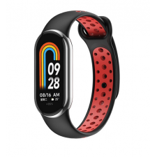 Accesorii Xiaomi Band, Curea din silicon Beline Design compatibila cu Xiaomi Mi Band 10/9/8, Negru / Rosu, lerato.ro