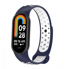 Accesorii Xiaomi Band, Curea din silicon Beline Design compatibila cu Xiaomi Mi Band 10/9/8, Albastru / Alb, lerato.ro