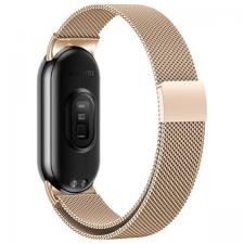 Accesorii Xiaomi Band, Curea Beline Magnetic Metal Strap compatibila cu Xiaomi Mi Band 10/9/8, Rose Gold, lerato.ro
