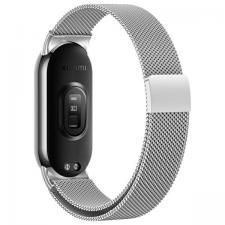 Accesorii Xiaomi Band, Curea Beline Magnetic Metal Strap compatibila cu Xiaomi Mi Band 10/9/8, Silver, lerato.ro