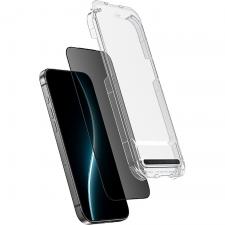 Folii iPhone 17 Pro Max, Folie protectie sticla securizata Benks Glass Warrior Privacy, Kit montare inclus, compatibila cu iPhone 17 Pro Max, Negru, lerato.ro