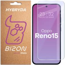 Folii protectie OPPO Reno 15, Folie sticla hibrid Bizon Glass Mule compatibila cu Oppo Reno 15, Transparent, lerato.ro