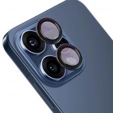 Folii protectie OPPO Reno 15, Folie sticla securizata camera foto Bizon Glass Snap Lens compatibila cu Oppo Reno 15, Negru, lerato.ro