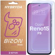 Folii protectie OPPO Reno 15 F / FS, Set 2 folii sticla hibrid Bizon Glass Mule Duo compatibile cu Oppo Reno 15 FS, Transparent, lerato.ro