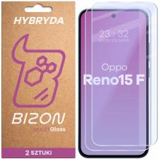 Folii protectie OPPO Reno 15 F / FS, Set 2 folii sticla hibrid Bizon Glass Mule Duo compatibile cu Oppo Reno 15 F, Transparent, lerato.ro