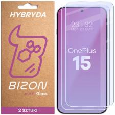 Folii protectie telefoane OnePlus 15, Set 2 folii sticla hibrid Bizon Glass Mule Duo compatibile cu OnePlus 15, Transparent, lerato.ro
