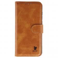 Huse si carcase Vivo X300, Husa flip cover Bizon Pocket compatibila cu Vivo X300, Maro, lerato.ro