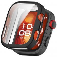 Accesorii Huawei Watch, Carcasa cu protectie ecran BizonMobile Felipe compatibila cu Huawei Watch Fit 5 Pro, Negru, lerato.ro
