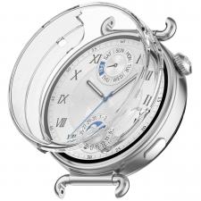 Accesorii Huawei Watch, Carcasa cu protectie ecran BizonMobile Felipe compatibila cu Huawei Watch GT6 41mm, Transparent, lerato.ro