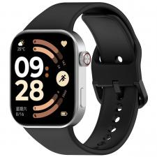 Accesorii Xiaomi Band, Curea din silicon BizonMobile compatibila cu Xiaomi Redmi Watch 6 / 5 / 4 / Smart Band 10 Pro / 9 Pro / 8 Pro, Negru, lerato.ro