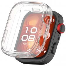Accesorii Huawei Watch, Carcasa cu protectie ecran BizonMobile Felipe compatibila cu Huawei Watch Fit 4, Transparent, lerato.ro