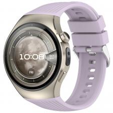 Accesorii Huawei Watch, Curea din silicon Bizon Strap Watch Silicone T compatibila cu Huawei Watch 5 42mm, Mov, lerato.ro