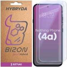 Folii Nothing Phone (4a), Set 2 folii sticla hibrid Bizon Hybrid Mule Duo compatibile cu Nothing Phone (4a), Transparent, lerato.ro