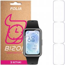 Accesorii Huawei Band, Set 3 folii protectie Bizon HydroFlex compatibile cu Huawei Band 11, Transparent, lerato.ro