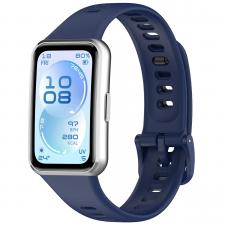 Accesorii Huawei Band, Curea din silicon BizonMobile compatibila cu Huawei Band 11 / 11 Pro, Dark Blue, lerato.ro
