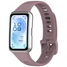 Accesorii Huawei Band, Curea din silicon BizonMobile compatibila cu Huawei Band 11 / 11 Pro, Dark Purple, lerato.ro