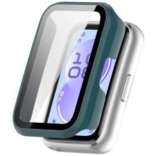 Accesorii Huawei Band, Carcasa cu protectie ecran BizonMobile Adamo compatibila cu Huawei Band 11, Verde, lerato.ro