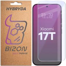 Folii protectie telefoane Xiaomi 17T, Folie sticla hibrid Bizon Hybrid Mule compatibila cu Xiaomi 17T, Transparent, lerato.ro
