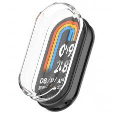 Accesorii Xiaomi Band, Carcasa cu protectie ecran BizonMobile Felipe compatibila cu Xiaomi Smart Band 10, Transparent, lerato.ro