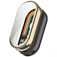 Accesorii Xiaomi Band, Carcasa cu protectie ecran BizonMobile Felipe compatibila cu Xiaomi Smart Band 10, Gold, lerato.ro