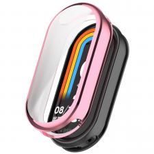 Accesorii Xiaomi Band, Carcasa cu protectie ecran BizonMobile Felipe compatibila cu Xiaomi Smart Band 10, Roz, lerato.ro