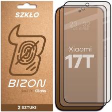 Folii protectie telefoane Xiaomi 17T, Set 2 folii sticla securizata Bizon Glass Matte Duo compatibile cu Xiaomi 17T, Negru, lerato.ro