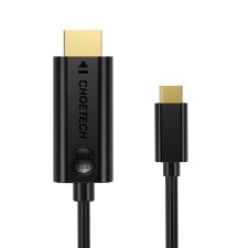 Cabluri video, Cablu video adaptor Choetech XCH-M18GY USB-C tata la HDMI tata 2.0 4K @60Hz si USB-C 3.1 PD60W pentru incarcare compatibil cu MacBook, 1.8m, Gri, lerato.ro