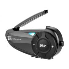 Interfoane moto, Sistem de comunicare moto intercom EJEAS Q2, Bluetooth 5.1, FM Radio, Conferinta de 2 persoane, Aplicatie dedicata, Distanta pana la 800m, Negru, lerato.ro