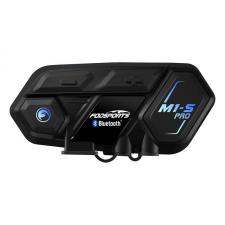 Interfoane moto, Sistem comunicare moto intercom Fodsports M1-S PRO, Casca bluetooth wireless, 2000m, 8 rideri, Audi HiFi, 900mAh, CVC noise-cancelling, Impermeabil, Negru, lerato.ro