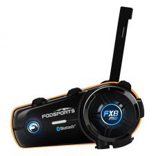 Interfoane moto, Intercom motocicleta Fodsports FX8 Pro, Conectivitate 8 rideri, Distanta 2000m, Tehnologie Bluetooth, Rezistenta la apa, Negru, lerato.ro