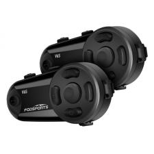 Interfoane moto, Set 2 interfoane motocicleta Fodsports V6S, Raza 1000m, Bluetooth 5.0, USB-C, Negru, lerato.ro