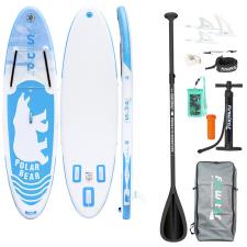 Placi de windsurf, Placa de paddleboarding FunWater SUP SUPFW07A, 320 x 83 x 15 cm, Antiderapanta, Gonflabila, Set accesorii inclus, Albastru, lerato.ro