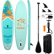 Placi de windsurf, Placa de paddleboarding FunWater SUP SUPFW70A, 350 x 86 x 15 cm, Antiderapanta, Gonflabila, Set accesorii inclus, Turcoaz, lerato.ro