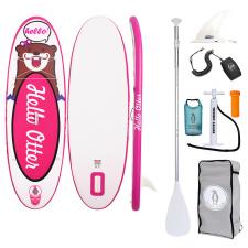 Placi de windsurf, Placa de paddleboarding FunWater Tuxedo Sailor, 240 × 76 × 10 cm, Antiderapanta, Gonflabila, Set accesorii inclus, Roz, lerato.ro