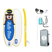 Placi de windsurf, Placa de paddleboarding FunWater Tuxedo Sailor, 240 × 76 × 10 cm, Antiderapanta, Gonflabila, Set accesorii inclus, Albastru, lerato.ro
