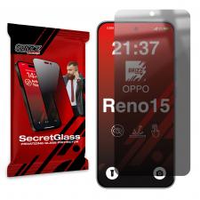 Folii protectie OPPO Reno 15, Folie sticla hibrid GrizzGlass SecretGlass Priavacy compatibila cu Oppo Reno 15, Negru, lerato.ro