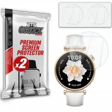 Accesorii Huawei Watch, Set 2 folii sticla hibrid GrizzGlass HybridGlass compatibila cu Huawei Watch GT 4, 41mm, Transparent, lerato.ro