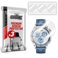 Accesorii Huawei Watch, Set 3 folii protectie GrizzGlass Hydrofilm compatibila cu Huawei Watch GT 5, 46mm, Transparent, lerato.ro