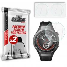 Accesorii Huawei Watch, Set 2 folii sticla hibrid GrizzGlass HybridGlass compatibila cu Huawei Watch GT 5 Pro, 42mm, Transparent, lerato.ro
