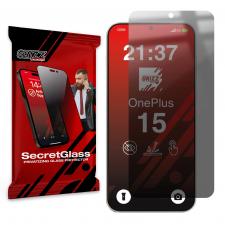 Folii protectie telefoane OnePlus 15, Folie sticla hibrid GrizzGlass SecretGlass Privacy compatibila cu OnePlus 15, Negru, lerato.ro