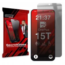 Folii protectie telefoane OnePlus 15T, Folie sticla hibrid GrizzGlass SecretGlass Privacy compatibila cu OnePlus 15T, Negru, lerato.ro
