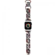Hello Kitty Style, Curea Hello Kitty din silicon, Tags Graffiti, compatibila cu Apple Watch 38/40/41mm, Bej, lerato.ro