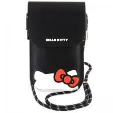 Hello Kitty Style, Geanta universala din piele pentru telefon Hello Kitty Hiding Kitty Cord, Negru, lerato.ro